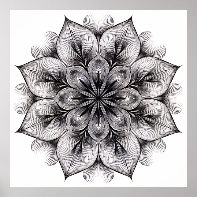 Poster Layered Bloom Mandala (Frente)