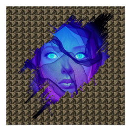 Pôster Layers of Reality - AI Fantasy Digital Art Print