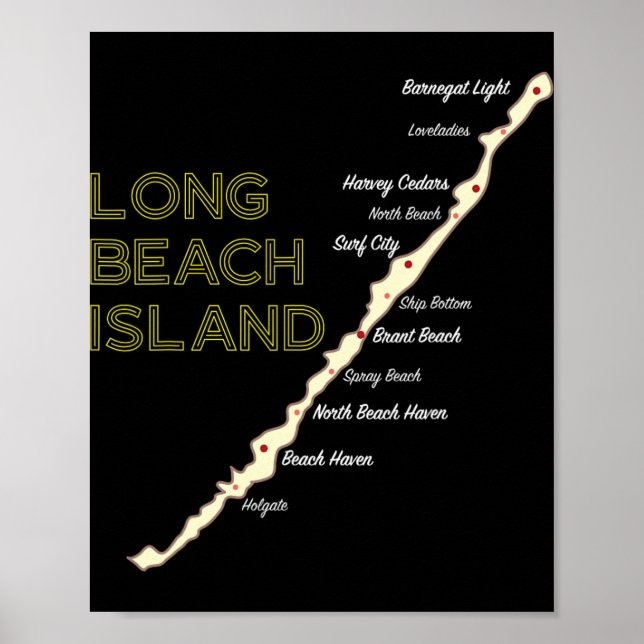 Poster Lbi Nj Long Beach Island New Jersey Nj Beach House (Frente)
