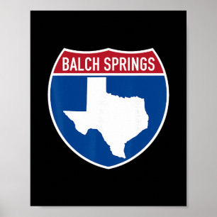 Poster Lch Springs Texas Tx Rodovia Interestadual Férias