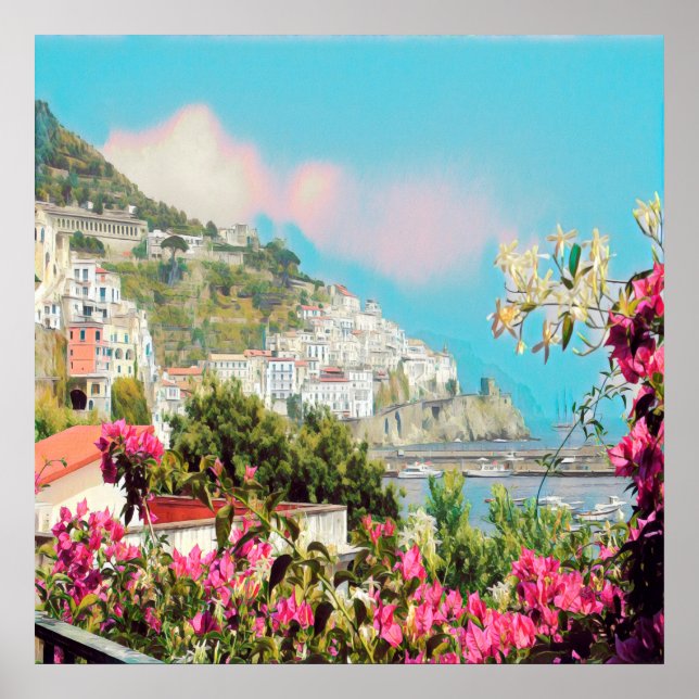 Poster ldp AMALFI - panorama - costa Amalfi - (Frente)