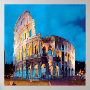 Poster ldp COLOSSEUM Roma - à noite -