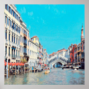 Poster ldp VENICE - Grande Canal - Praia de Rialto -