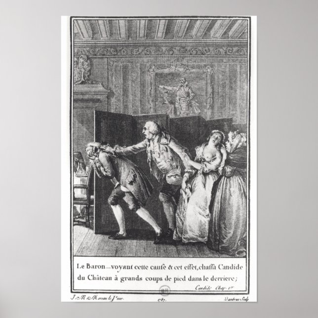 Poster Le Baron chassa Candide du Chateau (Frente)