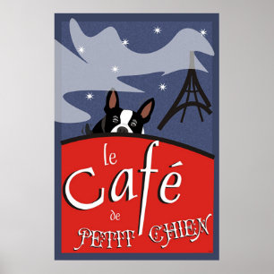 Pôster Le Café de pequeno Chien, Paris (nuit)