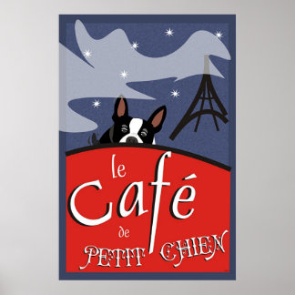 Pôster Le Cafe de Petit Chien, Paris