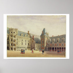 Pôster Le Castelo de Blois (w/c no papel)