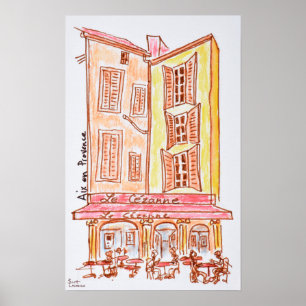 Pôster Le Cezanne cafe, Aix en Provence, França