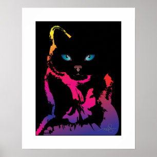 Poster Le Chat d'Alexandra en Noir Two