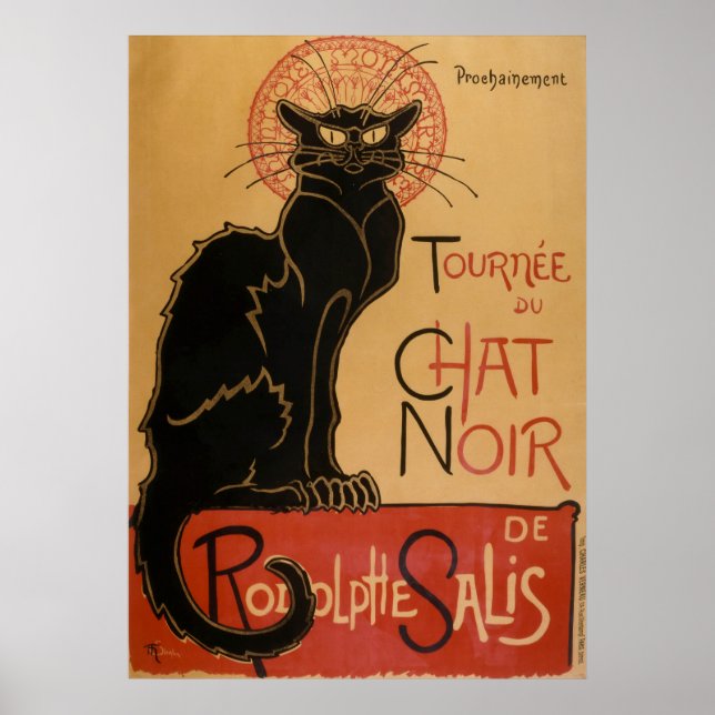 Poster Le chat Noir - Steinlen (Frente)