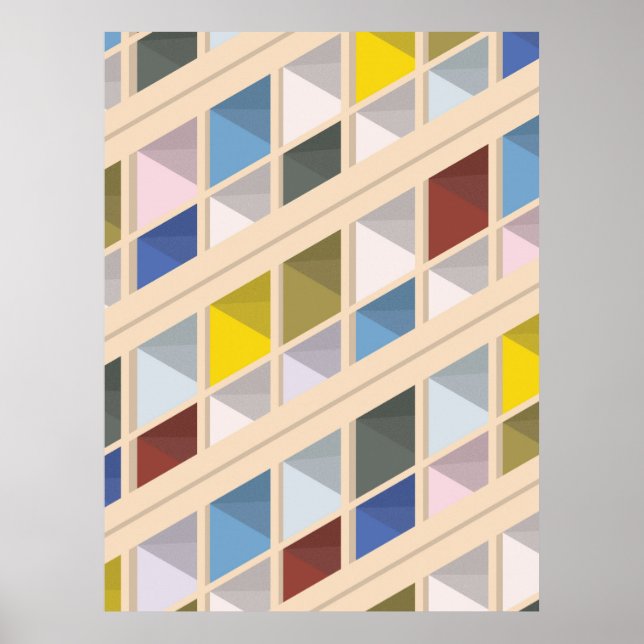 Poster Le Corbusier - Cité radieuse 5 (Frente)