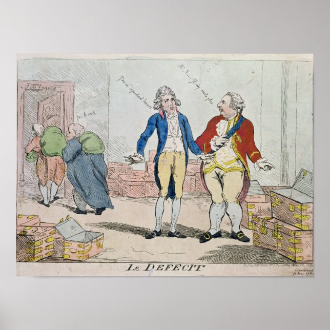 Poster Le Deficit, 1788 (Frente)