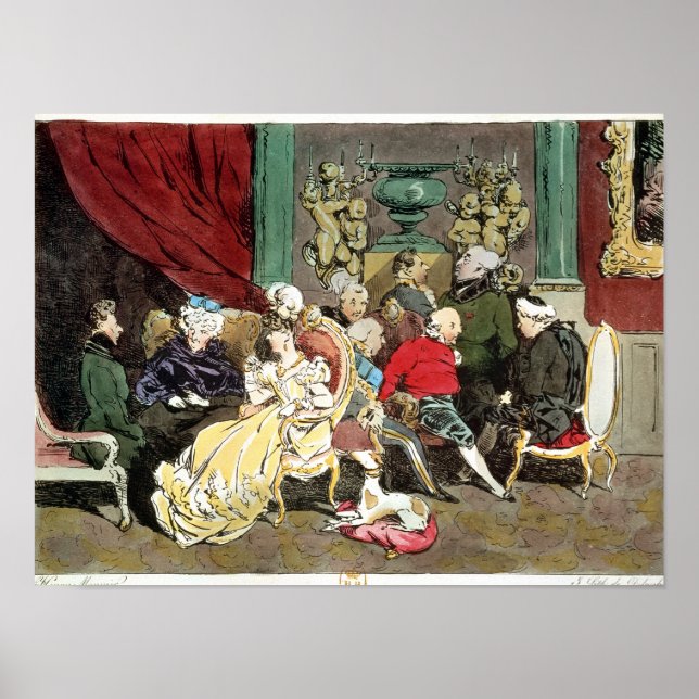 Pôster Le Faubourg Santo-Germain, com a gravação Delpech (Frente)