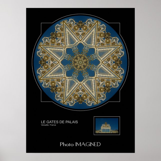 PÔSTER LE GATES DE PALAIS, VERSAILLE, FRANÇA (Frente)