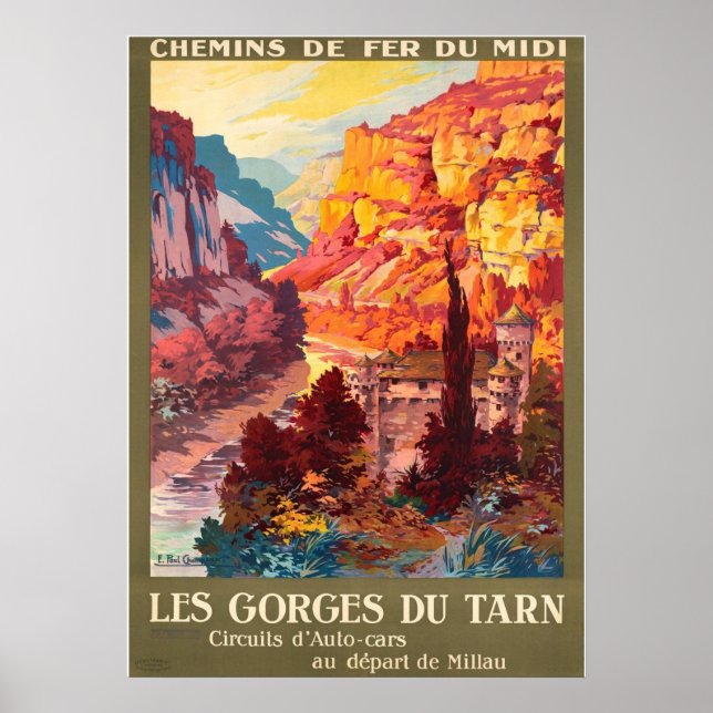 POSTER LE GORGES DU TARN (Frente)