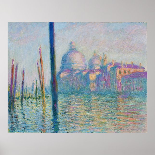 Poster Le Grand Canal, Veneza por Claude Monet (1908) (Frente)