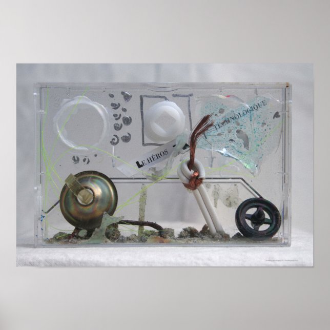 Poster Le Heros Technologique K7 1986 Mixed-media Geek P (Frente)