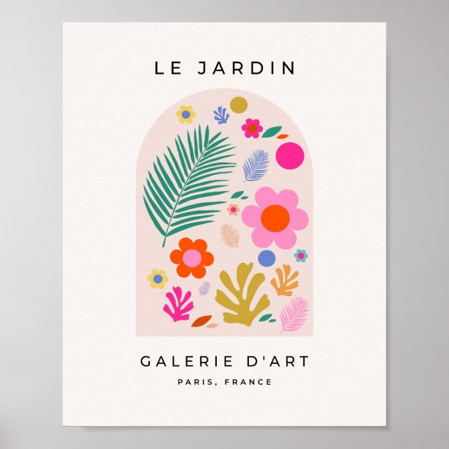 Poster Le Jardin 04 Retro Flowers Modern Floral (Frente)