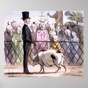 Poster Le Jardin des Plantes a Pekin - Honore Daumier
