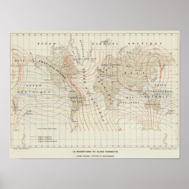 Poster Le Magnetisme du Globe Terrestre (Frente)