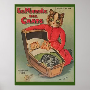 Poster Le Monde des Chats, Louis Wain Art