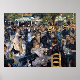 Pôster Le Moulin de la Galette por Pierre Auguste Renoir