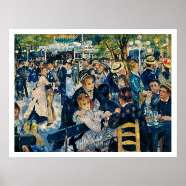 Pôster Le Moulin de la Galette por Renoir (Frente)
