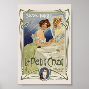 Poster Le Petit Chat França Cartaz Vintage 1899