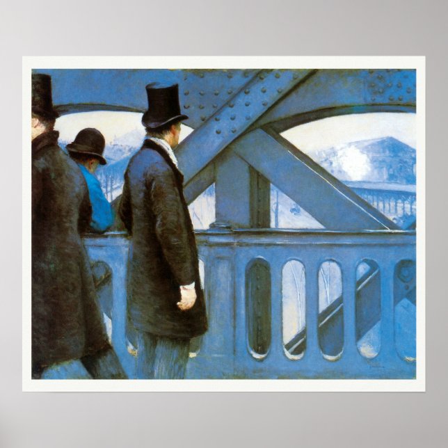 Pôster Le Pont de l'Europe by Gustave Caillebotte (Frente)