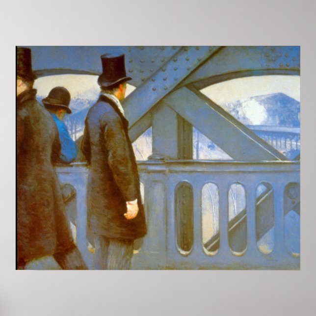 Pôster Le Pont de L'Europe por Gustave Caillebotte (Frente)