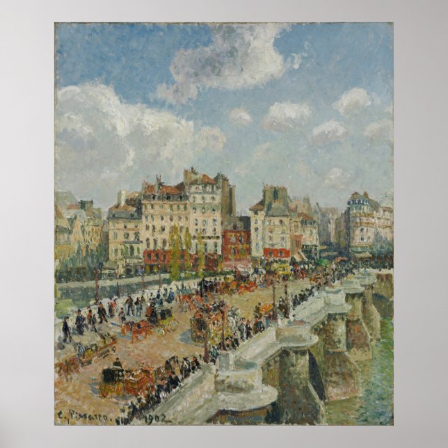 Poster Le Pont-Neuf - Camille Pissarro - 1902 (Frente)