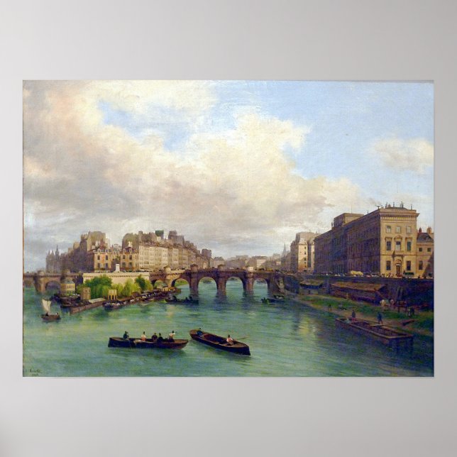 Poster Le Pont-Neuf - Giuseppe Canella - 1832 (Frente)
