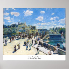 Poster Le Pont-Neuf, pintura Paris Pierre Auguste Renoir