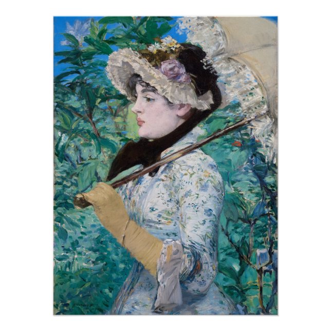 Pôster Le Printemps Édouard Manet Impressionista (Frente)