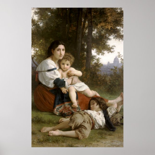 Pôster Le Repos (O Resto) William-Adolphe Bouguereau (Frente)