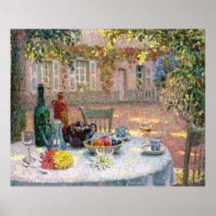 Poster Le Sidaner: Mesa sob as folhas no Sun