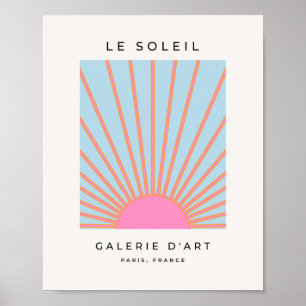 Poster Le Soleil 02 Cor-De-Rosa Sol E Sol Azul