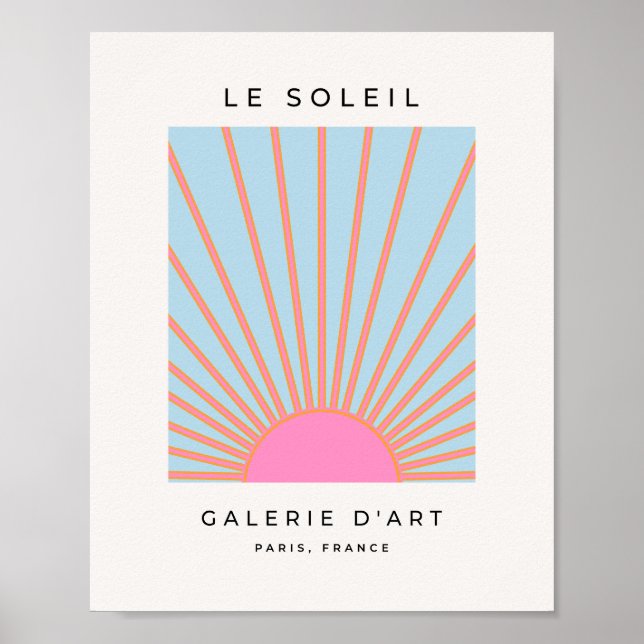 Poster Le Soleil 02 Cor-De-Rosa Sol E Sol Azul (Frente)