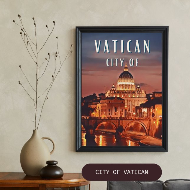 Poster Le Vaticano: un musée à ciel ouvert (Le Vatican : Un petit État, une grande spiritualité. Où l'histoire de l'Église se dévoile à chaque c)