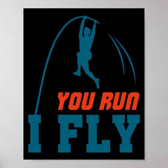 Poster Le Vault Funny Levault Vaulting You Run I Fly  (Frente)