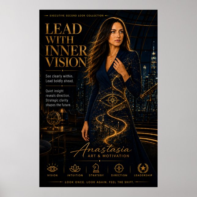 Poster Lead With Inner Vision – Executive Leadership Post (Frente)