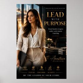Poster Lead With Purpose – Executive Motivation Wall Art