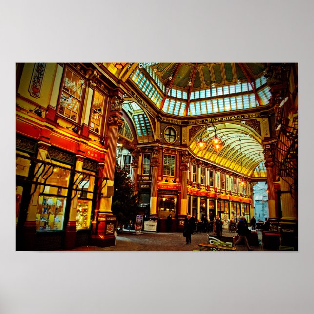 Poster Leadenhall Market City de Londres Inglaterra (Frente)