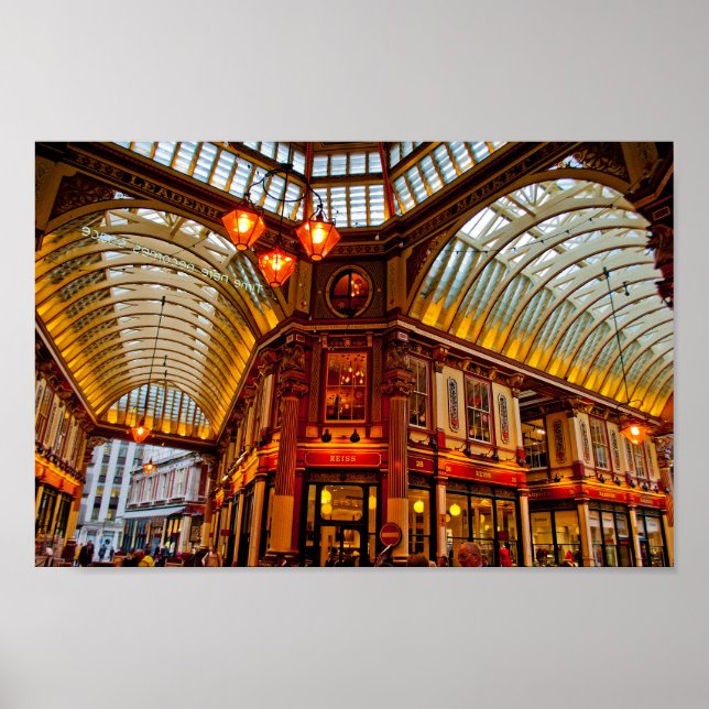 Poster Leadenhall Market City of London England UK (Frente)