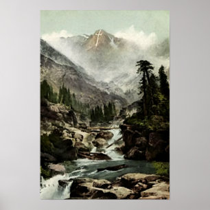 Pôster Leadville, montagem de Colorado da cruz santamente