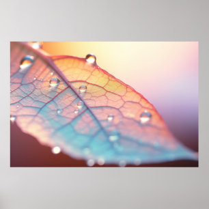 Poster Leaf Água Caída Natureza Serene Tranquil