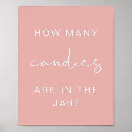 Poster LEAH Pastel Quantos Candies Jogo de Chá de fraldas