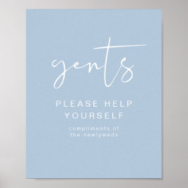 Poster LEAH Vibrant Pastel Blue Gents Toiltry