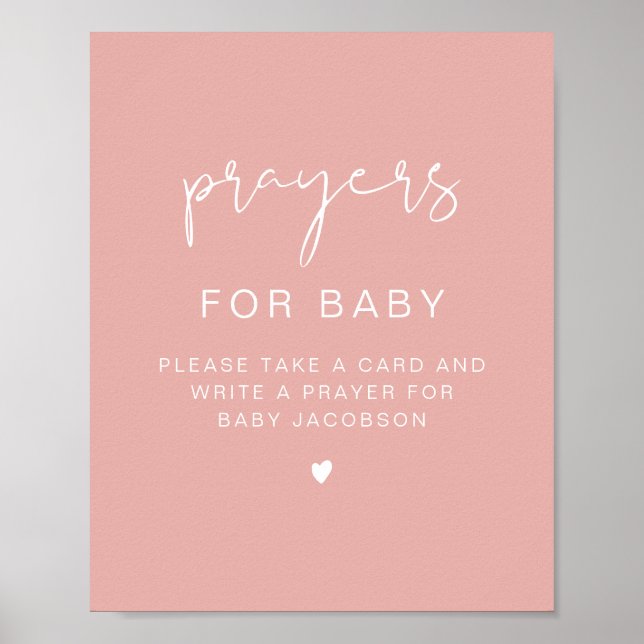 Poster LEAH Vibrant Pastel Prayers Chá de fraldas para Be (Frente)