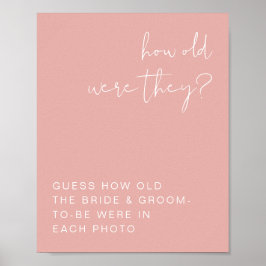 Poster LEAH Vibrant Pastel Rosa Quantos Anos Tinha Sinal